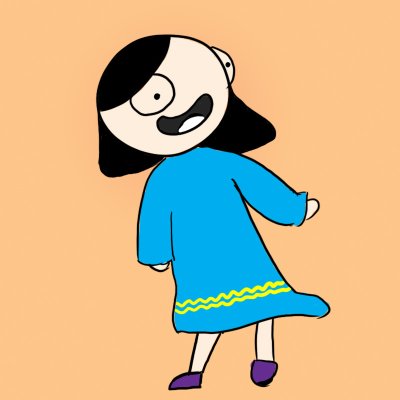 Rishika twirling, her dress swishing
